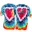 Peace Frogs Adult Heart Tie Dye Short Sleeve T-Shirt