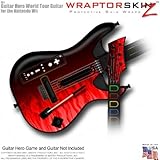 Fire Red Skin fits Band Hero, Guitar Hero 5 & World Tour Guitars for Ninten ....