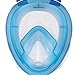 Octobermoon Original Second Gerneration 180°view Panoramic full face Snorkel Mask,with anti-fog anti-leak snorkeling Design,See More water world Larger Viewing Area (blue 1, Large/Extra Large)
