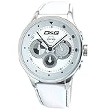D&G DOLCE&GABBANA ドルチェアンドガッバーナ腕時計 コードネーム クロノグラフ ス メンズウォッチ ホワイトレザーベルト DW0212