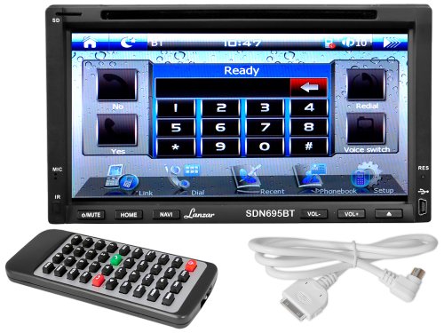 Lanzar SDN695BT � 6.95-Inch Double-DIN Touchscreen Video DVD/MP4/MP3/CD/USB/SD/Aux Player with Bluetooth On Sale