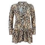 Is On London Gilet CARDY T083 leopard Marron