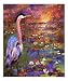 Okefenokee Sunset - Georgia Blue Heron Scenic Giclee Poster Print by Ginette Callaway, 20x24