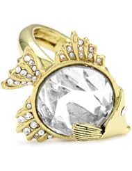 Juicy Couture "Shoreline Shades" Gem Fish Cocktail Gold Ring, Size 7