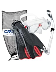Sports: Cressi Palau Mask Fin Snorkel Set with Snorkeling Gear Bag, RD-LXL - Cressi