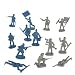 Civil War Soldier 40 Piece Set: Confederate Gray Plastic 54mm Army Men 1:35 Scale_s-1