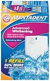 Mentadent Advanced Whitenening Anti-cavity Fluoride Toothpaste w/Baking Soda & Peroxide, Refreshing Mint, 1 Refill, 5.25 oz (148.8 g) (Pack of 3)