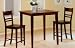 Kitchen & Housewares : 3pc Cappuccino Finish Wood Pub Bar Table 2 Stool Set