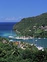 Elevated View Over Marigot Bay, St. Lucia, Windward Islands, West Indies, Caribbean, Central America Photographic Poster Print by Yadid Levy, 18x24