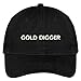 Trendy Apparel Shop Gold Digger Embroidered Soft Cotton Adjustable Cap Dad Hat - Black