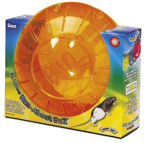 Super Pet Giant Guinea Pig Run-About 11-1/2-Inch Exercise Ball, Rainbow, Colors Vary