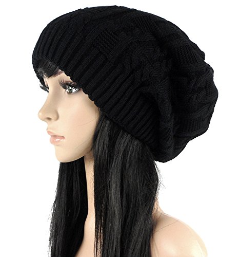Imily Bela Women's Pile Knitted Cap Hat Bonnet Winter Knit Crochet Ski Hat