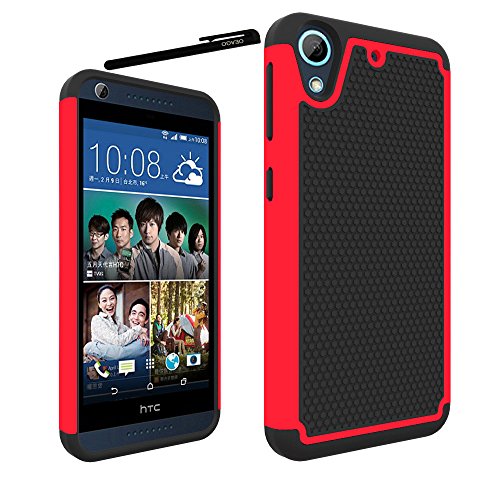 HTC Desire 626 / HTC Desire 626s Case Cover Accessories - Dual Layer Defender Protective Case Cover For HTC Desire 626 / HTC Desire 626s (Red)