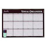 Office Products : AT-A-GLANCE VB4426 AT-A-GLANCE Visu-Board 12mo Planner, 32 x 21-1/2, BY/White with Gold/BLK Frame