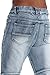 Victorious Distressed Biker Denim Jogger Pants JG870 - LT. INDIGO - Large