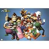 Nintendo Super Mario Group Video Game Poster