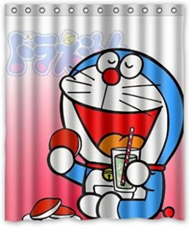snow kiss Doraemon Cute Cartoon Sample Moden Shower Curtain Good Gift Bathroom Waterproof 66"x72"