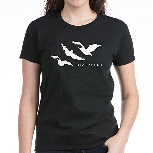 CafePress Divergent Tris Birds Tattoo T-Shirt Women's Dark T-Shirt