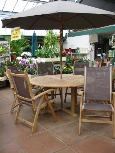 Henley 6 Seater Textilene Set - Brown