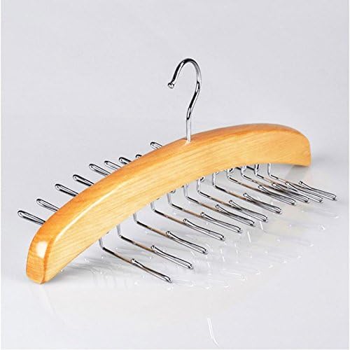 24 Tie Hanger Hardwood Clost Clothing Accessory Hanging Necktie Belt Organizer
