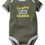 カーターズ Carter's ボディスーツ 半袖 綿100% Better With Grandma Bodysuit NB (50-55cm)