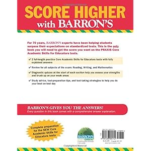 Barron's PRAXIS CORE EXAMS: Core Academic Skills for Educators