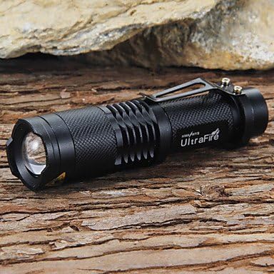 QHY UltraFire SK98 Adjustable Focus5-Mode 1xCree XM-L T6 LED Flashlights(1x18650,1200LM,Black) , Black