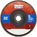 Weiler Vortec Pro Abrasive Flap Disc, Type 27, Round Hole, Phenolic Backing, Zirconia Alumina