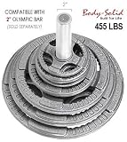 Body Solid 455 lb. Steel Quad Grip Olympic Plate Weight OST455