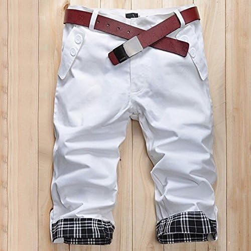 Hot Sale Mens Leisure Fashion Short Trousers Man's Shorts (M, White)