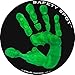 Safety Spot Magnet - Kids Handprint for Car Parking Lot Safety - Black Background (Green)