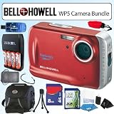Bell & Howell BHWP5R WP5 Waterproof 12.2MP 5X Digital Camera Red Bundle