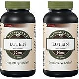 GNC Natural Brand Lutein 20 Mg Capsules, 60 Count Single & Multi Packs (Two Bottles each of 60 Caps)
