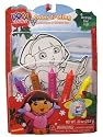 Dora the Explorer 5 Bath Crayons and Character Decal Coloring Set. Color and Cling.