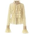Ruffled lace blouse