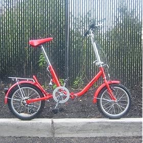 Zport Folding Bike - 16 Inch Foldable Bicycle - Red