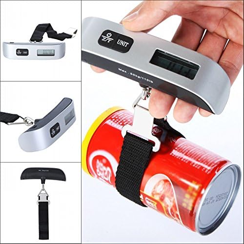 110Lb x 0.02Lb Portable LCD Electronic Hanging Digital Luggage Pocket Weighting Scale 50kg * 10g 50kg / 110lb Weight Scales Balance Kitchen Scale