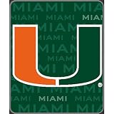 Miami Hurricanes NCAA Light Weight Fleece Blanket (031 Series) (50"x60")