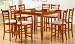 Kitchen & Housewares : Cherry Finish Counter Height Table With Lazy Susan
