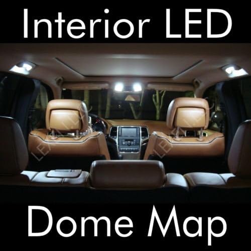 Ultra White Color 4pcs 18 LED Car Interior Lights 12v, 3 Adapter (T10, Ba9s, and Festoon)
