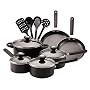 Farberware Clear Benefits 14-Piece Cookware Set, Black