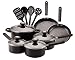 Farberware Clear Benefits 14-Piece Cookware Set, Black