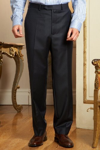 Collezione Luxury Pure Wool Flat Front Trousers