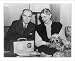 Historic Print (L): [Henry and Clare Booth Luce on sofa with portable radio and pet c...