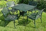 5 PIECE DINING SET #004 CROSS 36X36, ANTIQUE VERDE