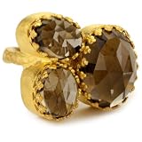 Kevia Rococo Triple Cluster Rose Cut Smoky Quartz L