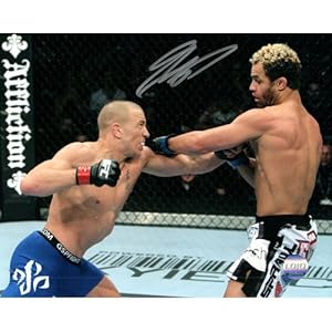Georges St-Pierre Autographed 16X20 Photo (w/Koscheck)