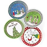 Simply Fun Christmas Appetizer Plates (Set of 4