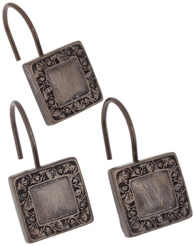 Carnation Home Fashions Lakewood Ceramic Resin Shower Curtain Hook - Oil Rubbed Bronze