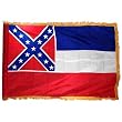 Mississippi 3x5ft Nylon Flag with Indoor Pole Hem and Fringe